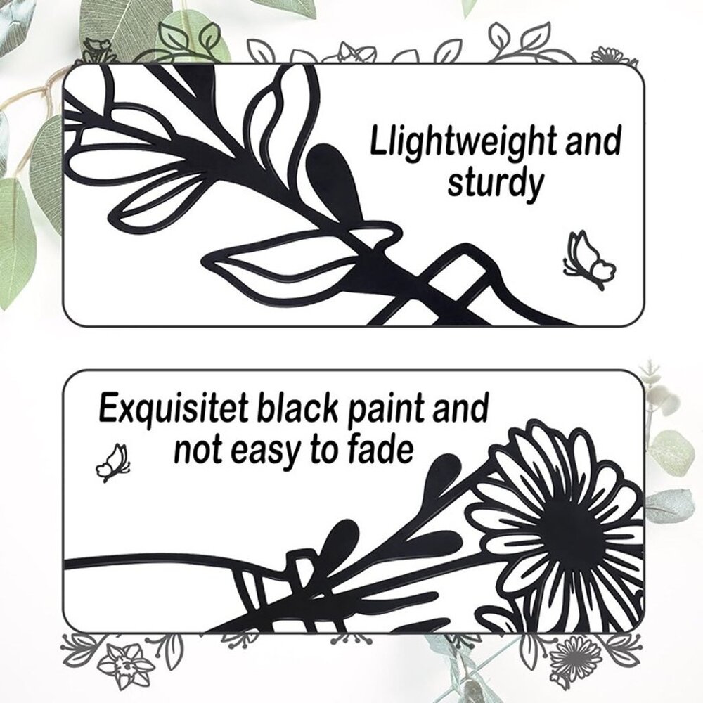 NEW  3 Piece Metal Flowers and Vases Wall Decoration. - Picture 7 of 9